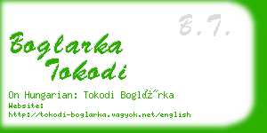 boglarka tokodi business card